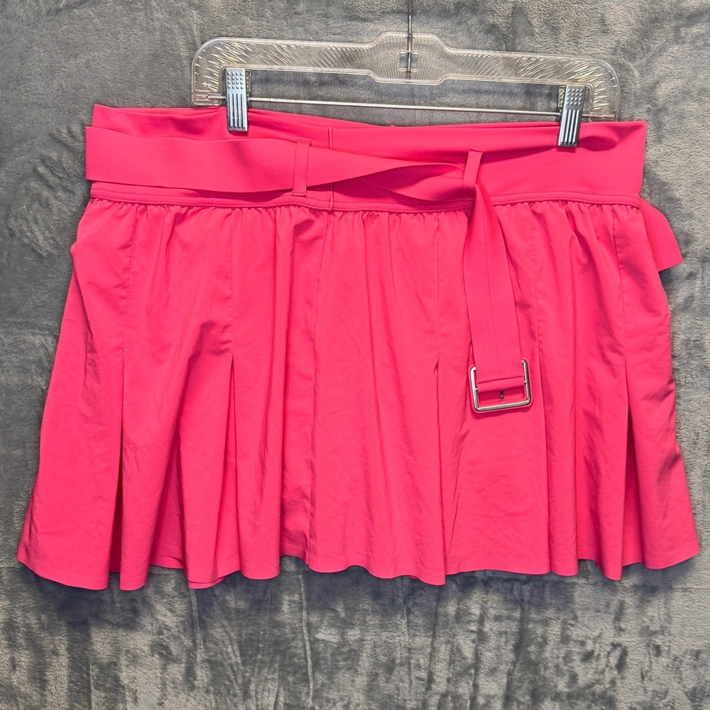 2277 | OFFLINE by Aerie Real Me Belted Pleated Skort Pink Womens XL Barbiecore